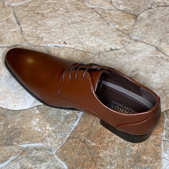 Terroni Men\'s Cognac Lace Dress Shoe-Fashionable-Synthetic Leather main image 6